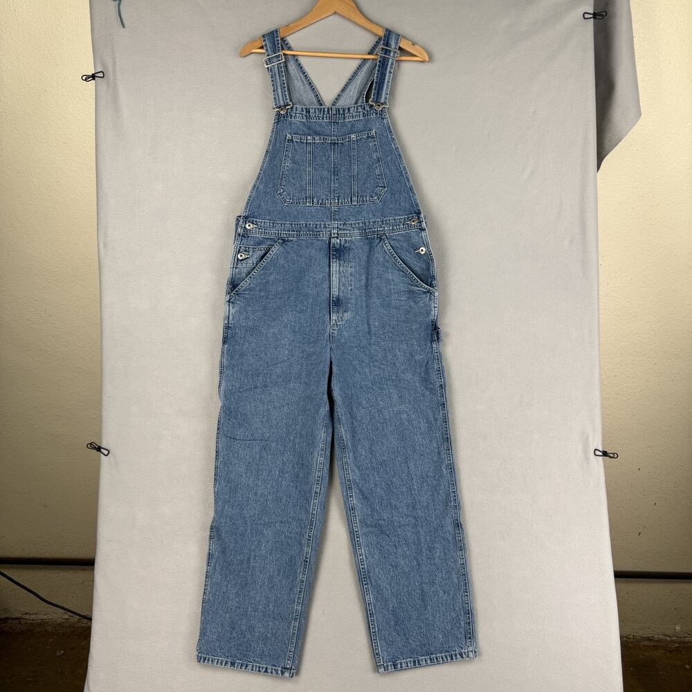 Vintage Gap Overalls Womens Medium Blue Denim Bib Carpenter Utility Pockets